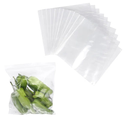 Quart Storage Bags 100pcs Large Plastic Bags Resealable Thick Plastic Food Storage Bags Zero BPA - Reusable Containers for LunchMeat - Ghemy.co.uk