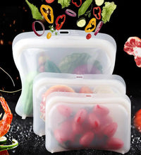 Eco-Friendly Silicone Food Storage Bags - Large Capacity