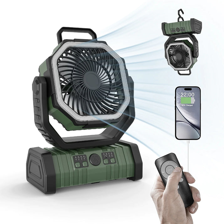 Outdoor Household Power Bank LED Light Camping Fan - Ghemy.co.uk