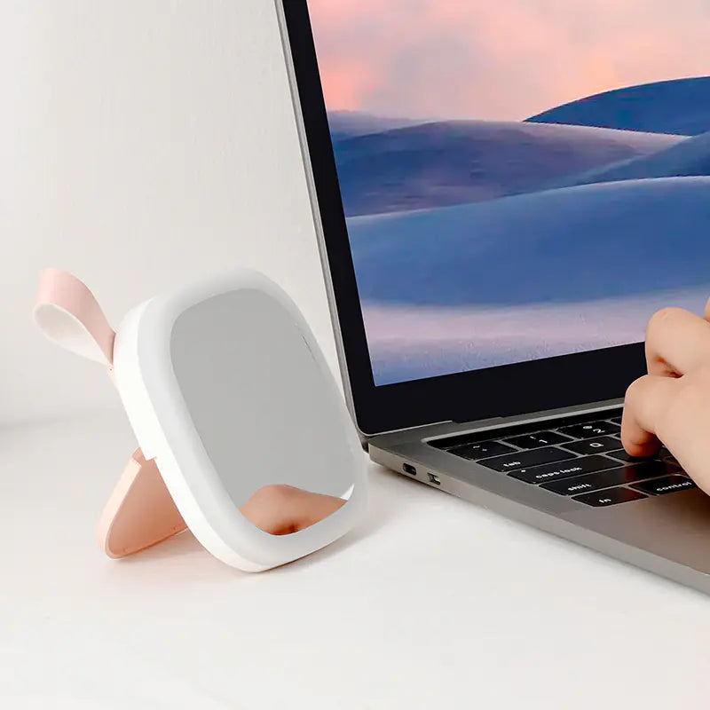 Portable Pocket Makeup Mirror with LED Light - Ghemy.co.uk