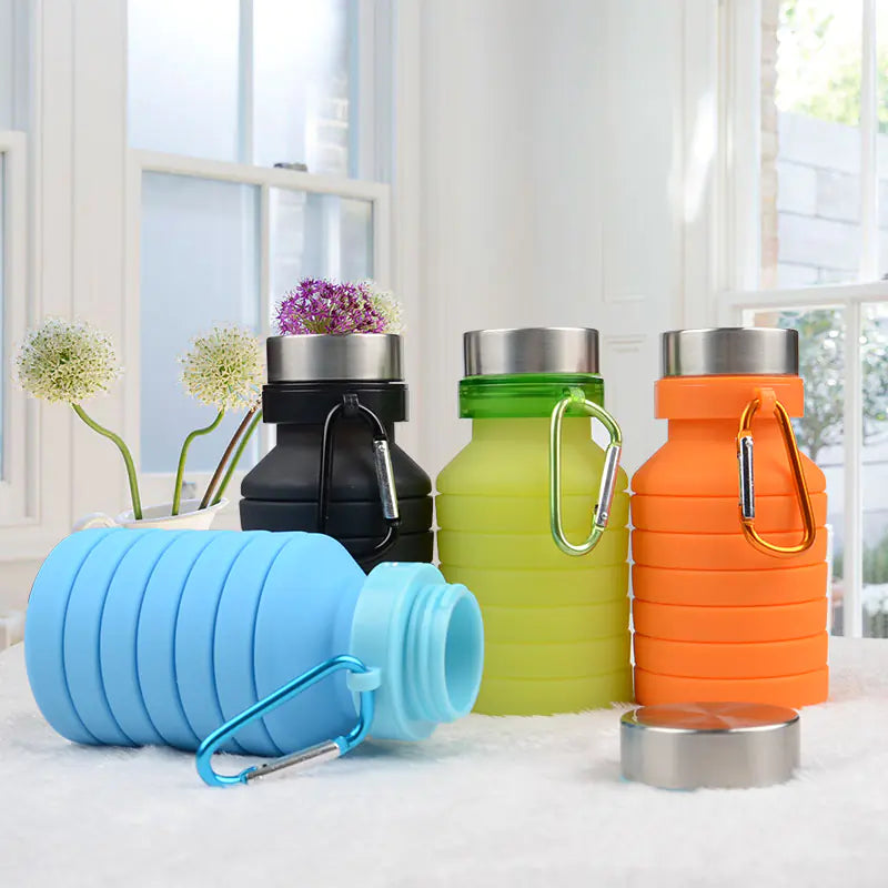 Collapsible Silicone Water Bottle - Ghemy.co.uk